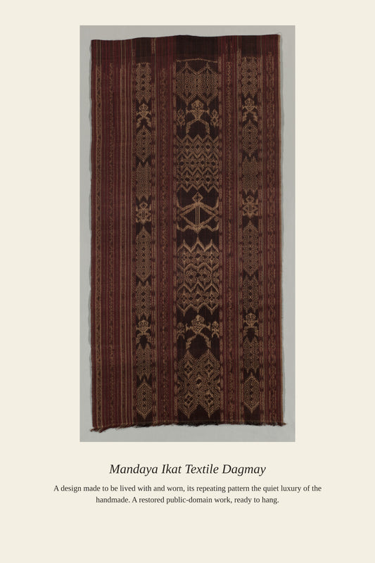 Mandaya Ikat Textile Dagmay - Antique Textile Print