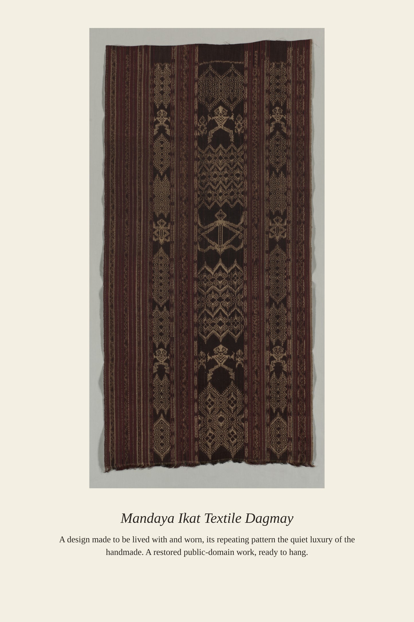 Mandaya Ikat Textile Dagmay (2) - Antique Textile Print
