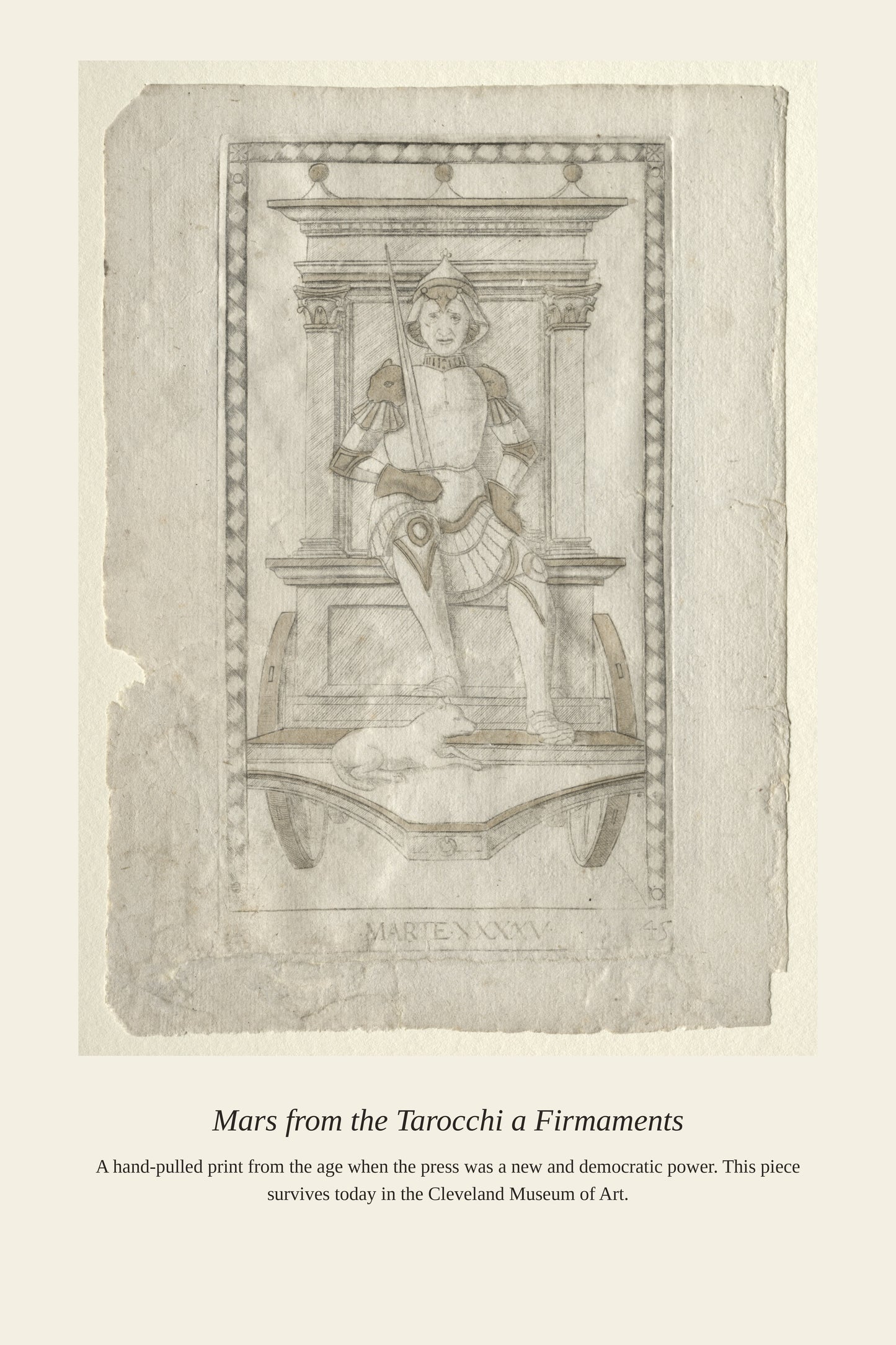 Mars, Mantegna Tarocchi - Antique Celestial Print