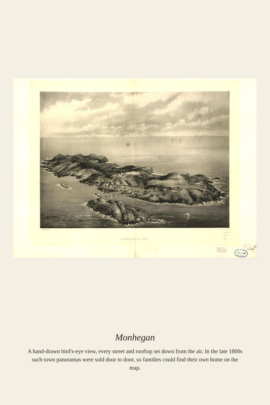 Monhegan - Antique Map Print