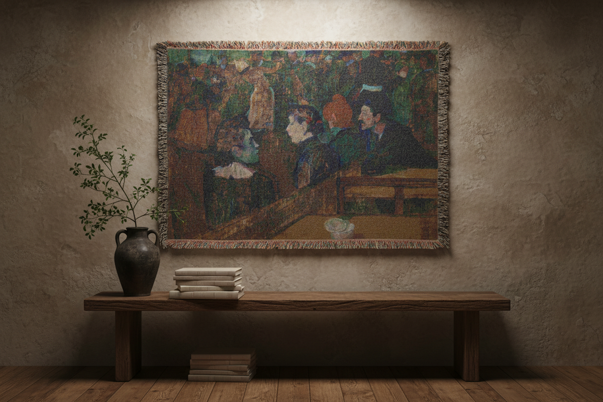 Moulin de la Galette — Toulouse-Lautrec Tapestry Blanket