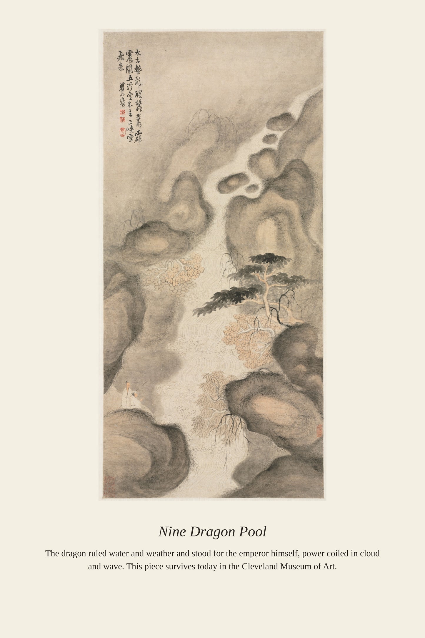 Nine Dragon Pool - Antique Asian Art Print