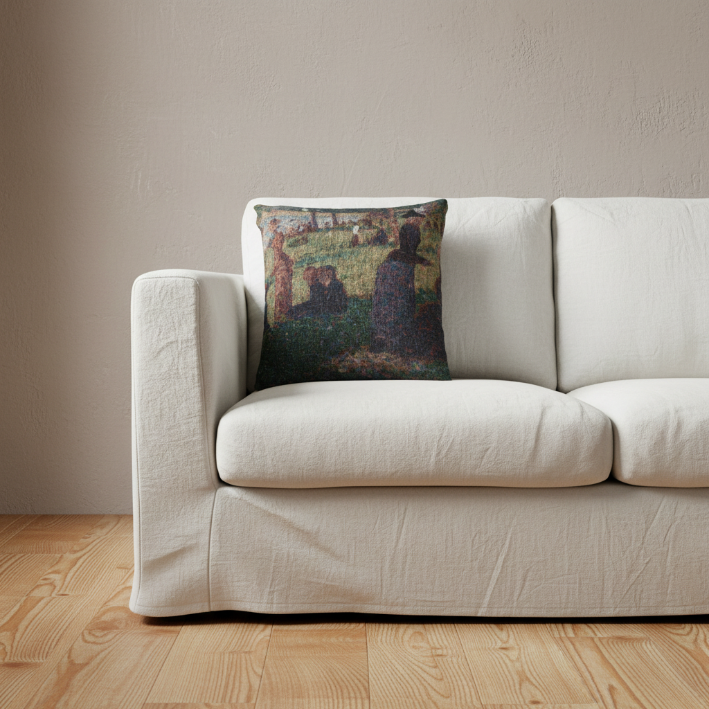 Oil Sketch for A Sunday on La Grande Jatte — Seurat Pillow