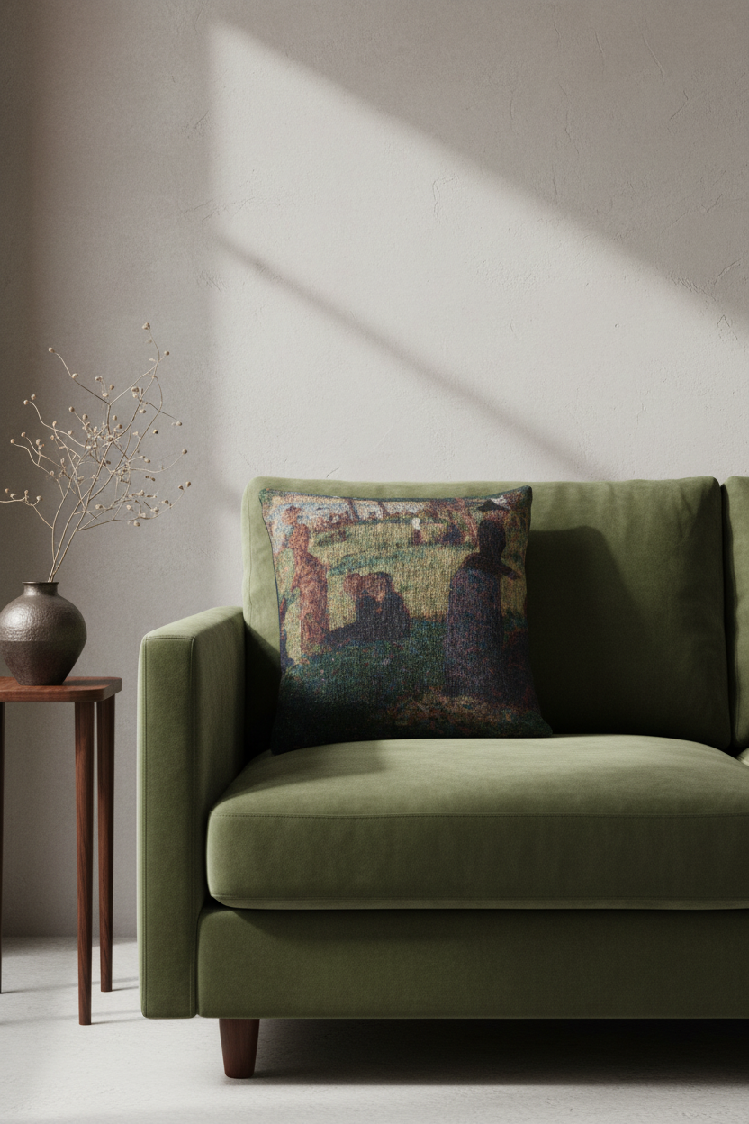Oil Sketch for A Sunday on La Grande Jatte — Seurat Pillow