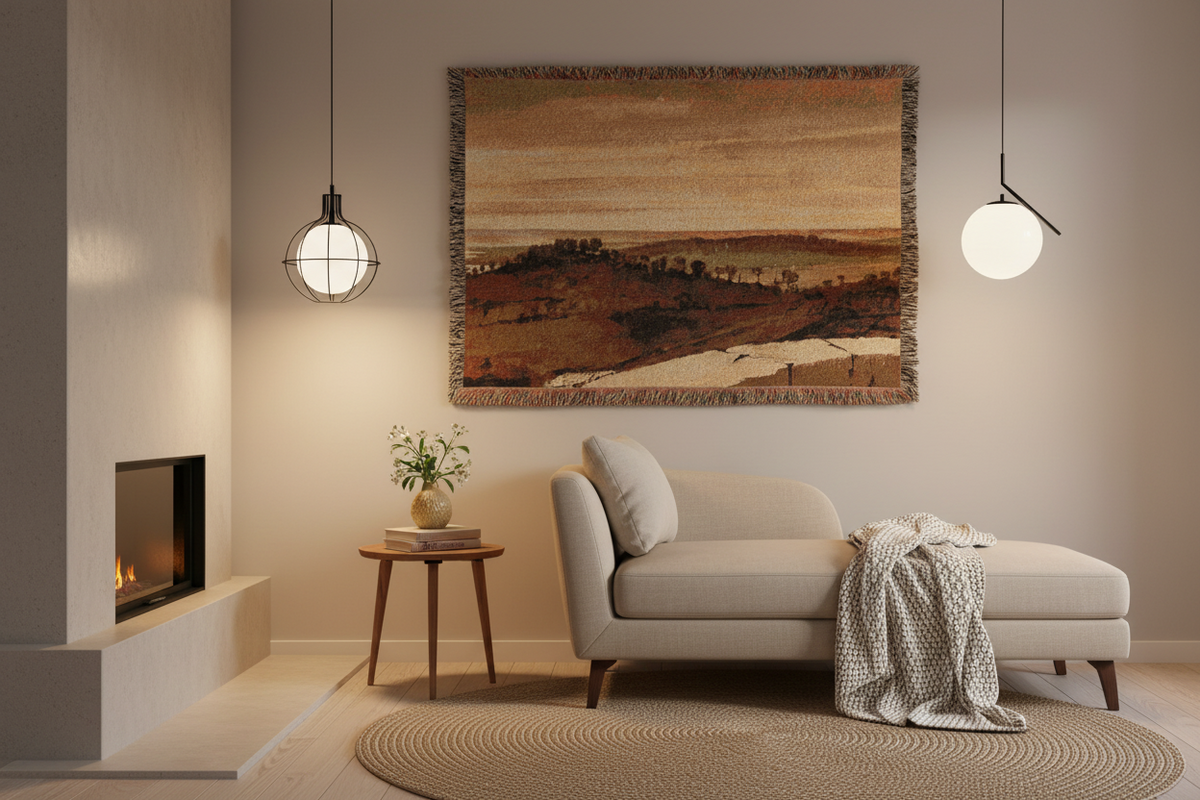 Panorama from the Sasso — Lorrain Tapestry Blanket
