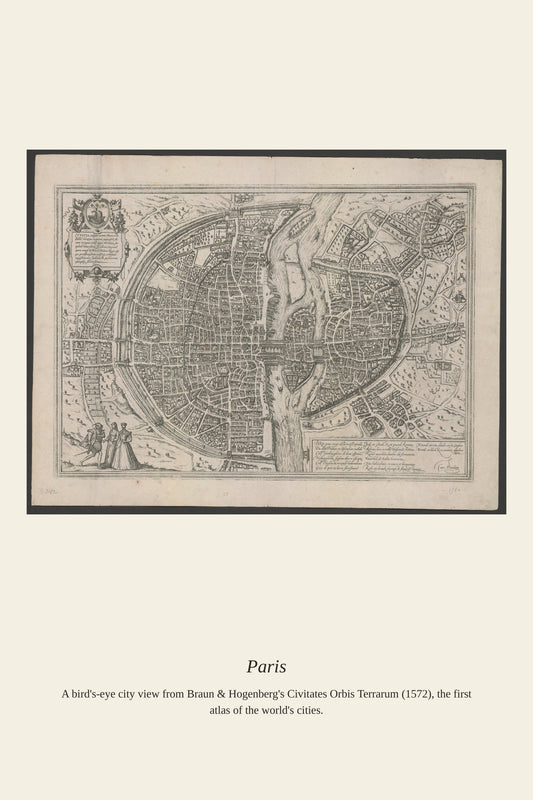 Paris (2) - Antique City Map Print