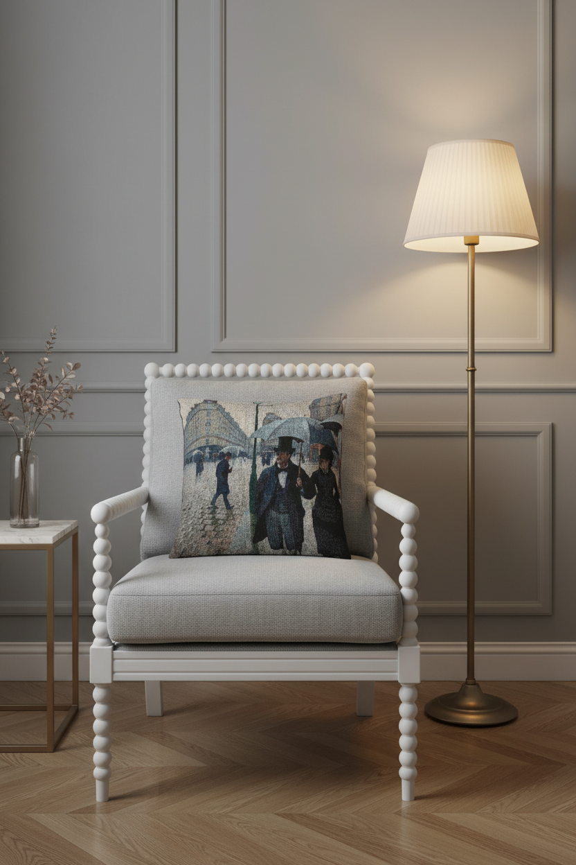 Paris Street; Rainy Day — Caillebotte Pillow