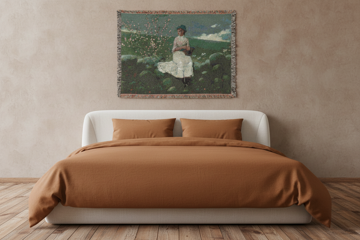 Peach Blossoms — Homer Tapestry Blanket