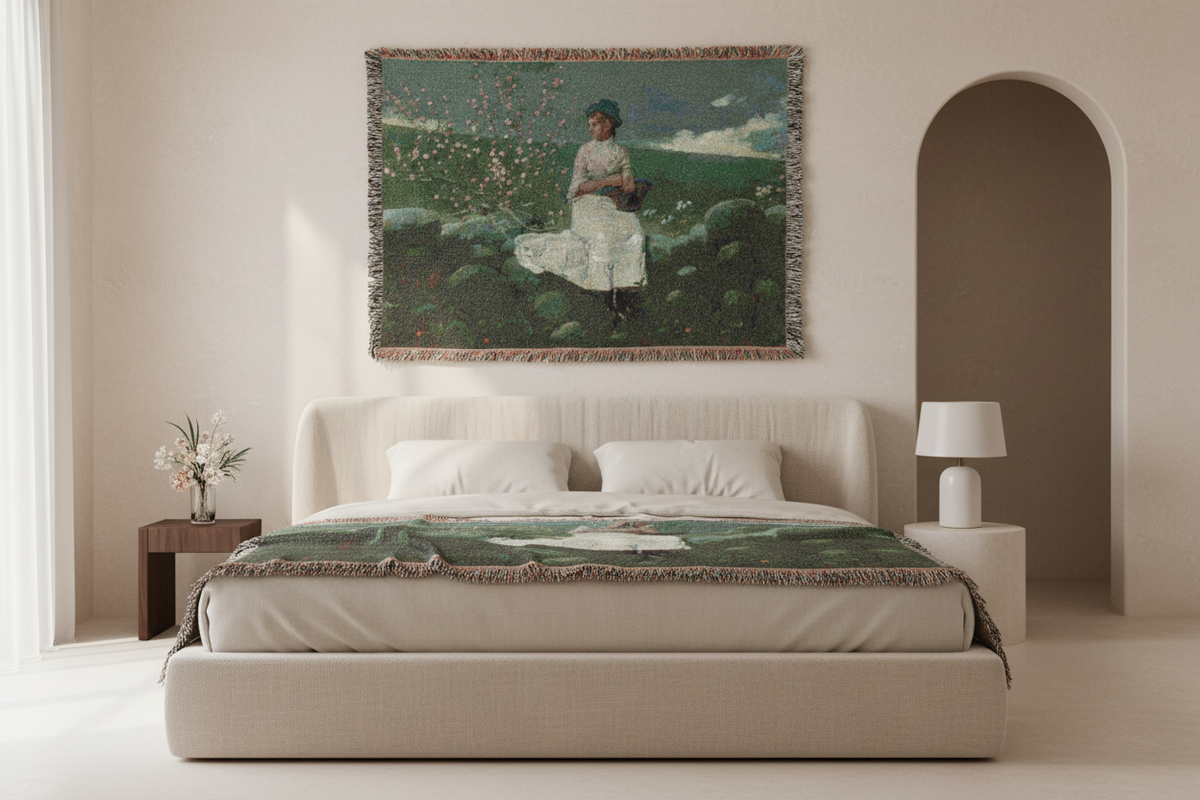 Peach Blossoms — Homer Tapestry Blanket