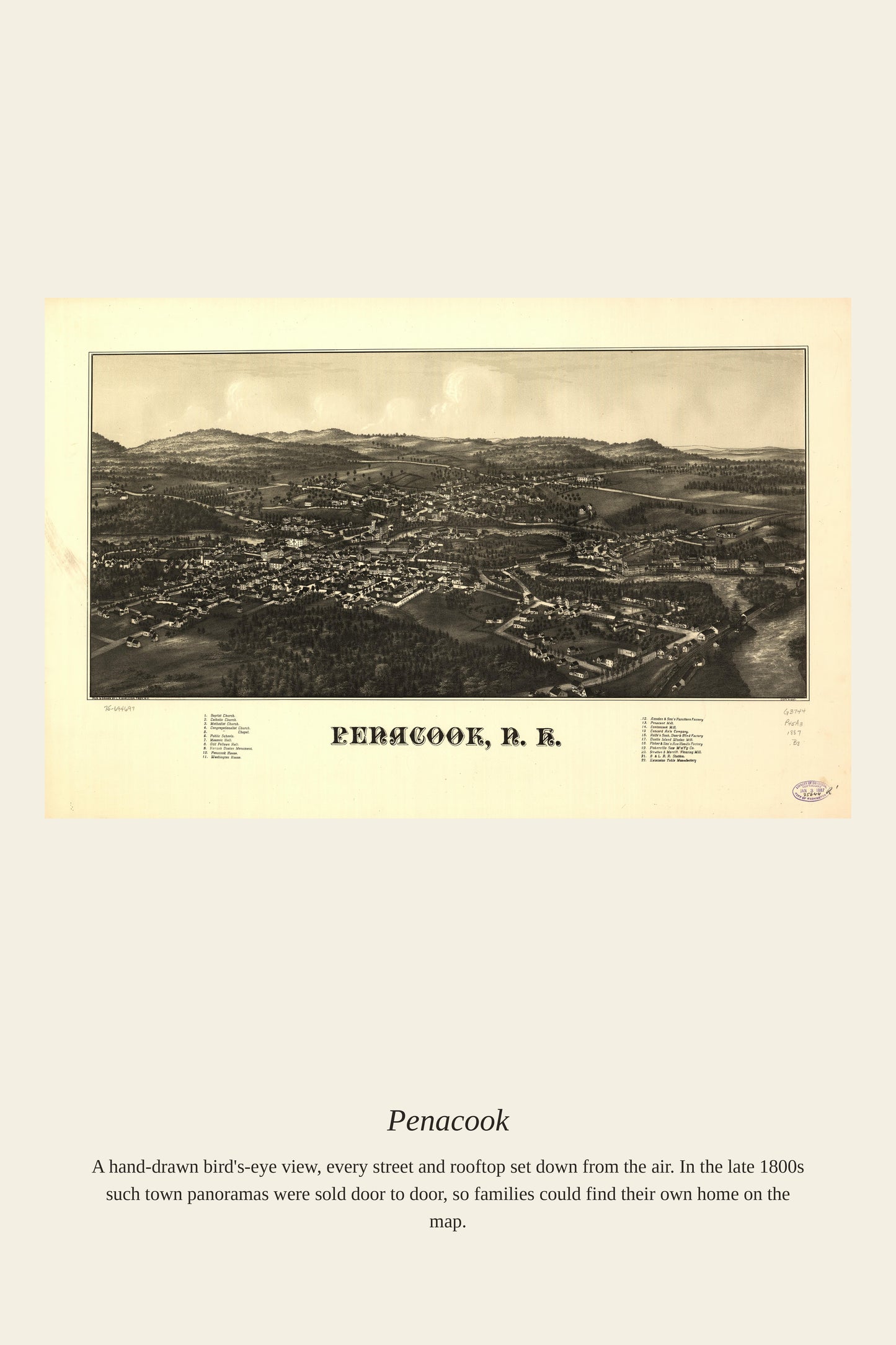 Penacook - Antique Map Print