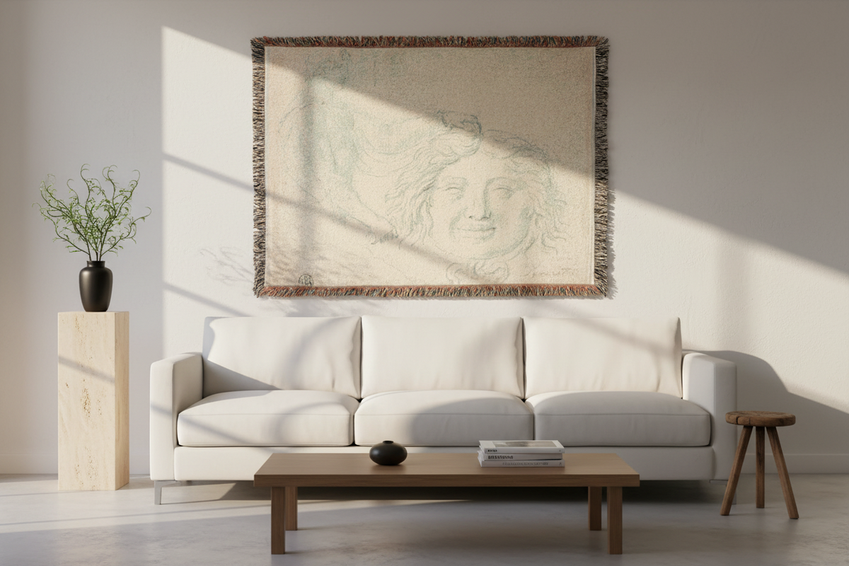 Perseus and the Gorgon's Head (style of David) Tapestry Blanket