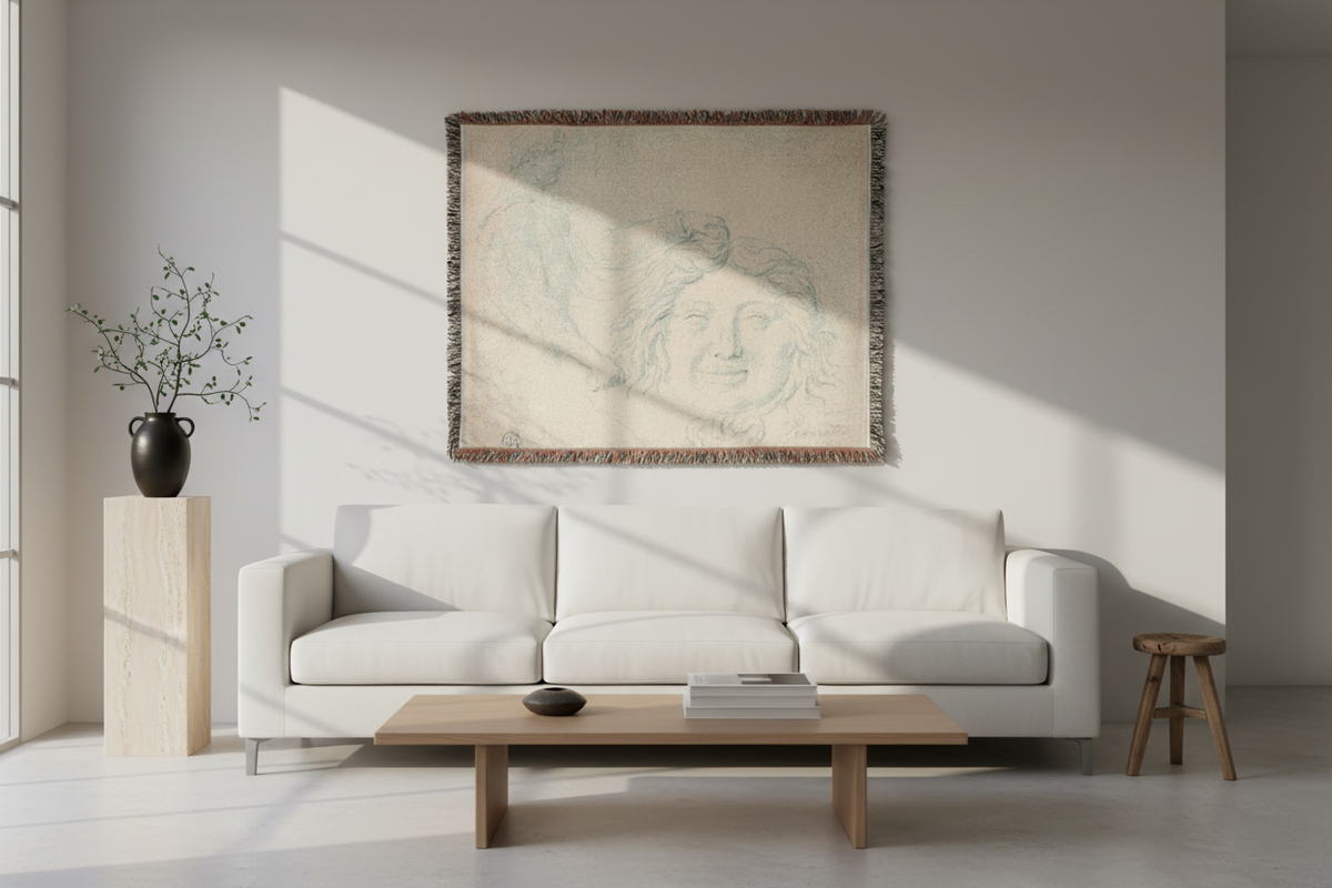 Perseus and the Gorgon's Head (style of David) Tapestry Blanket