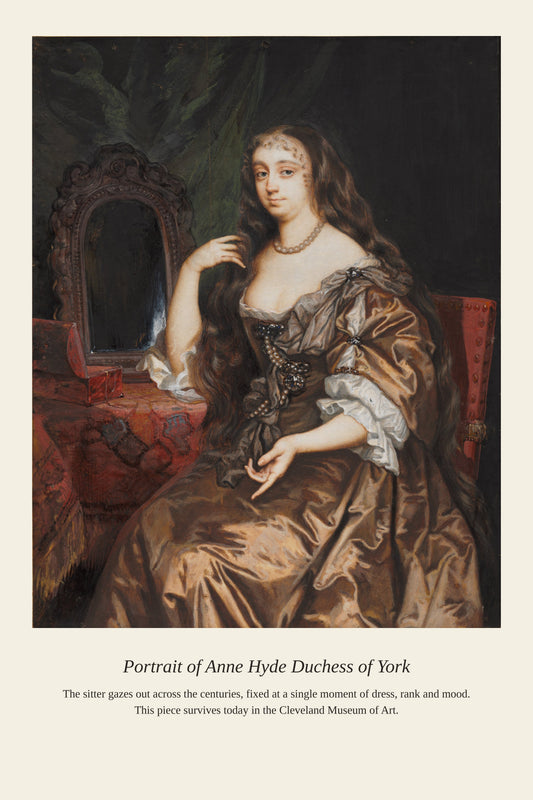 Portrait of Anne Hyde Duchess of York - Antique Portrait Print
