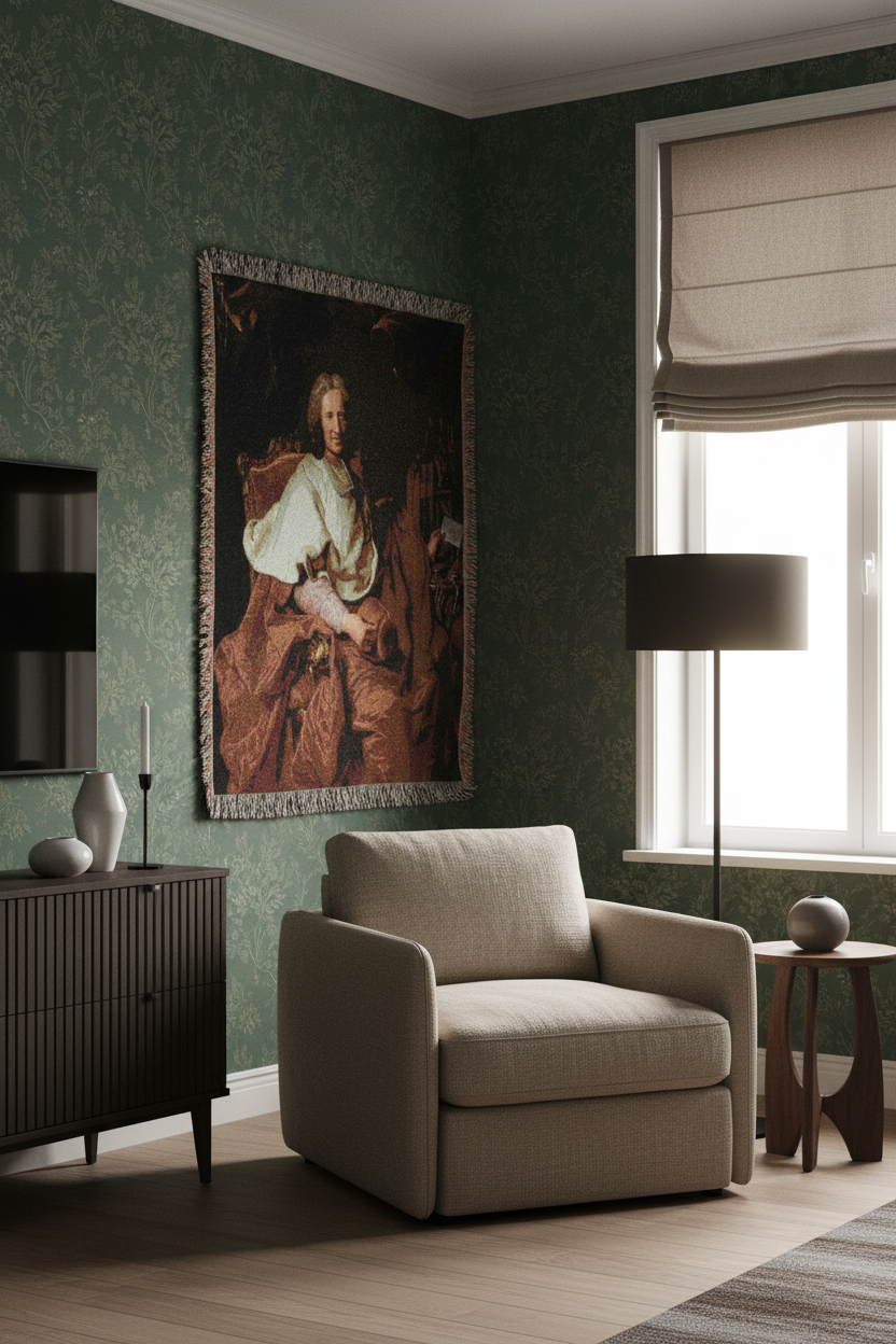 Portrait of Cardinal Guillaume Dubois Tapestry Blanket
