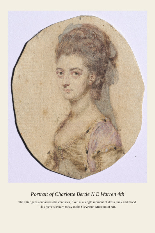 Portrait of Charlotte Bertie N E Warren 4th - Antique Portrait Print