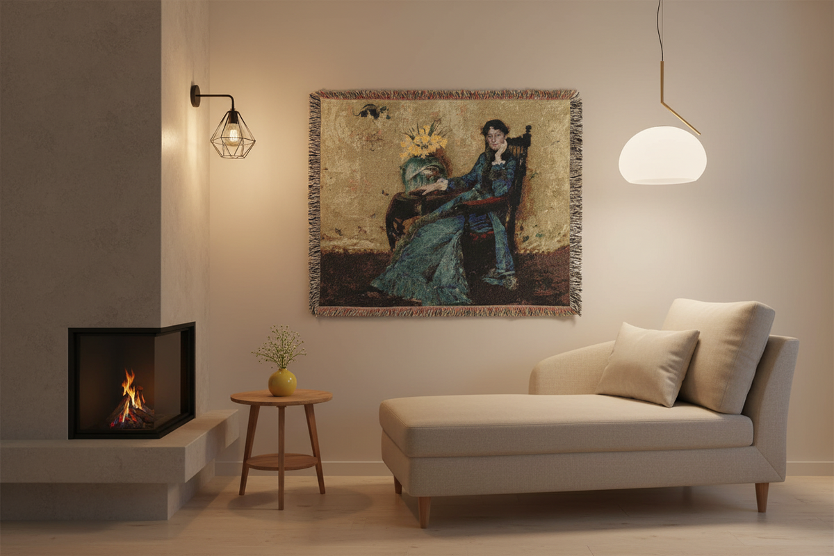Portrait of Dora Wheeler Tapestry Blanket