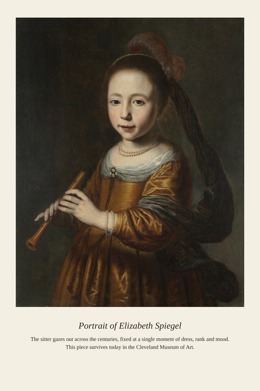 Portrait of Elizabeth Spiegel - Antique Portrait Print