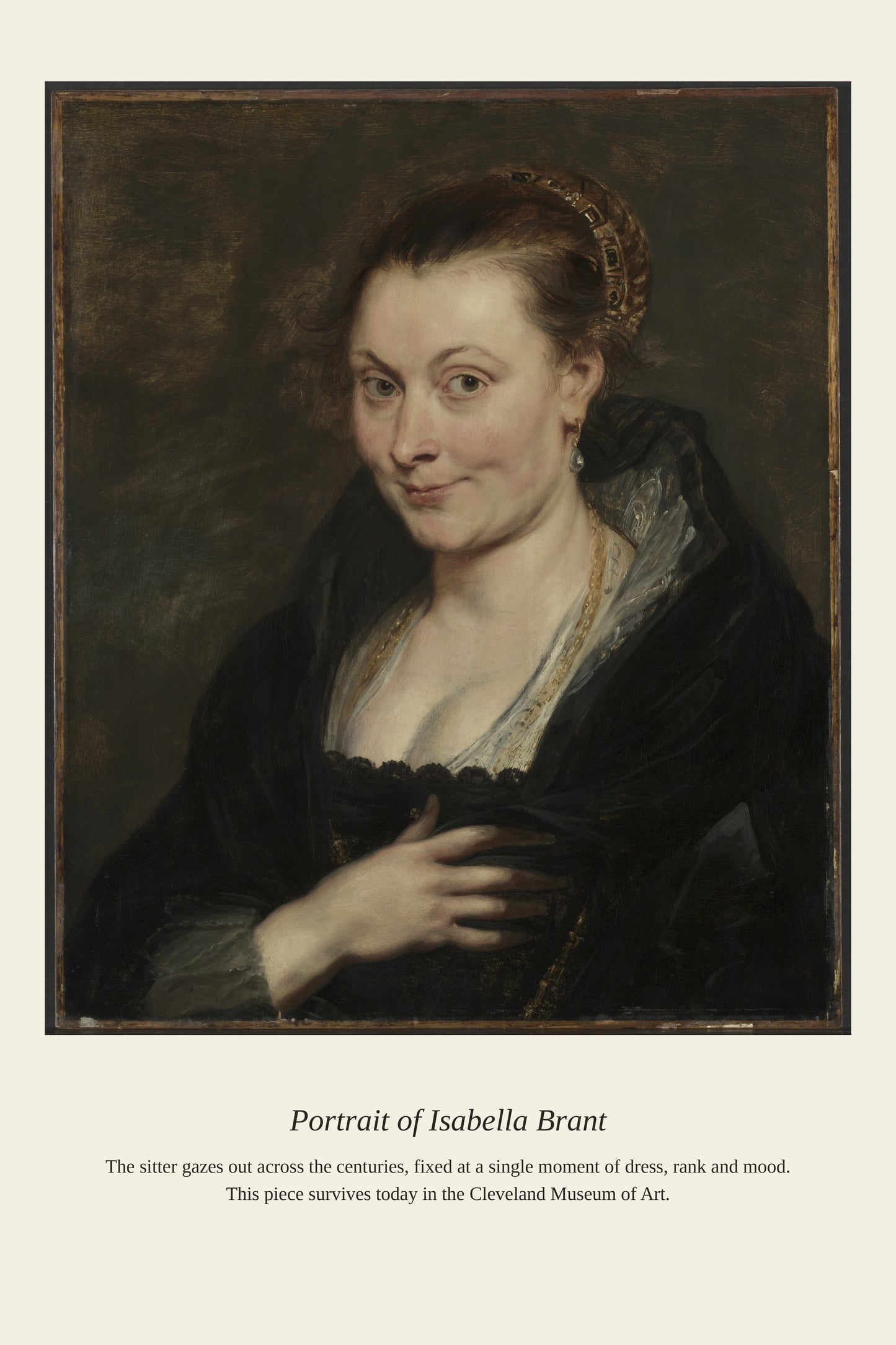 Portrait of Isabella Brant - Antique Portrait Print
