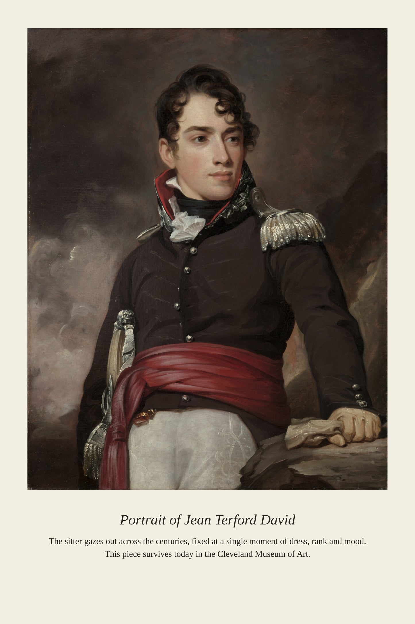 Portrait of Jean Terford David - Antique Portrait Print