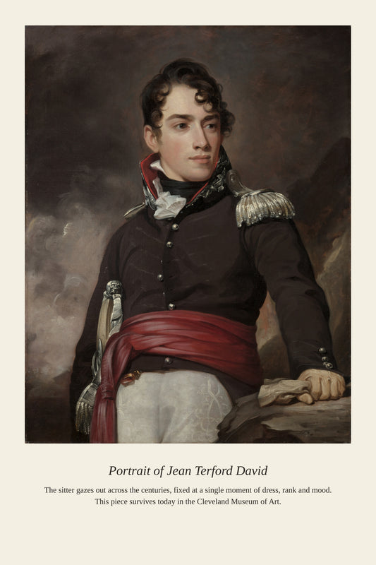 Portrait of Jean Terford David - Antique Portrait Print