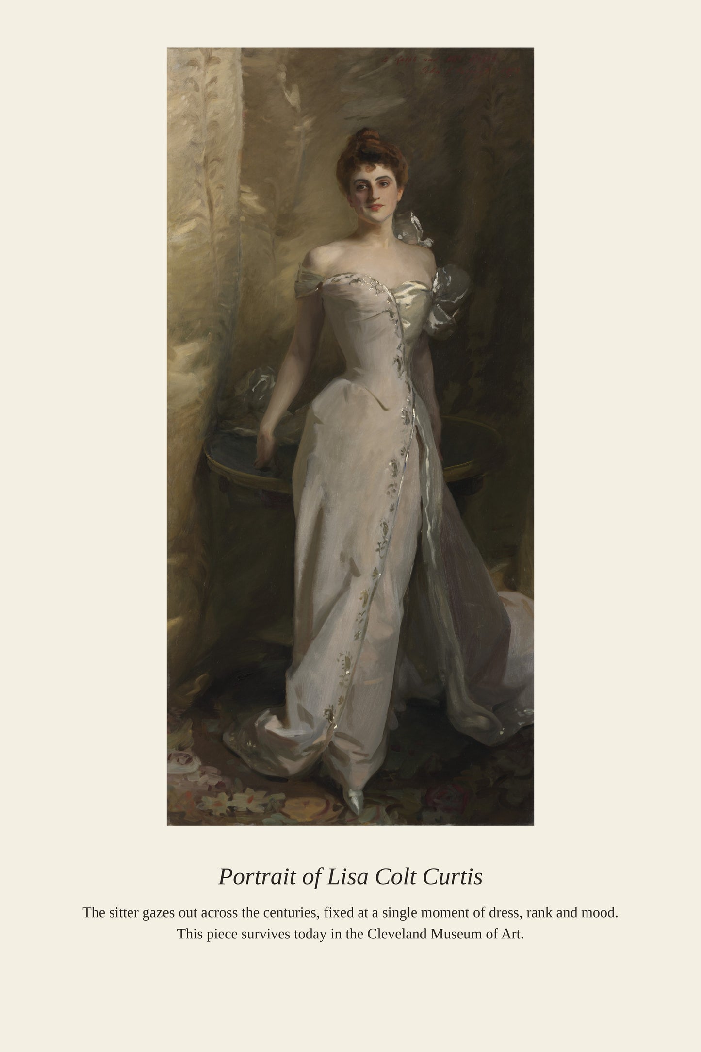 Portrait of Lisa Colt Curtis - Antique Portrait Print