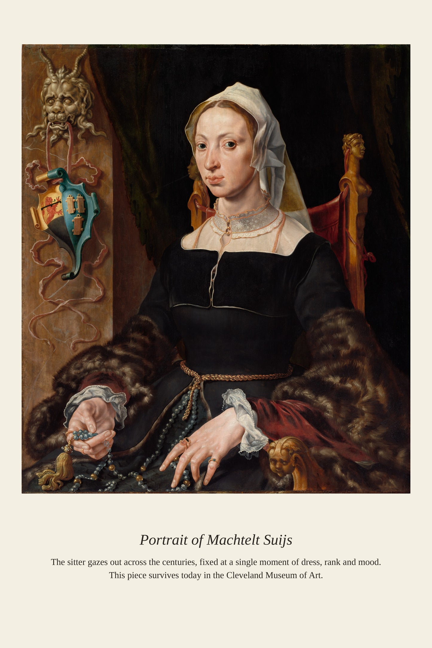 Portrait of Machtelt Suijs - Antique Portrait Print