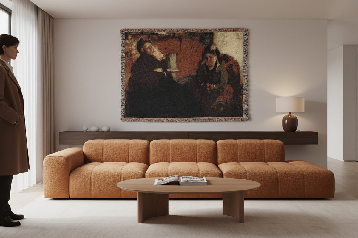 Portrait of Mme Lisle — Degas Tapestry Blanket