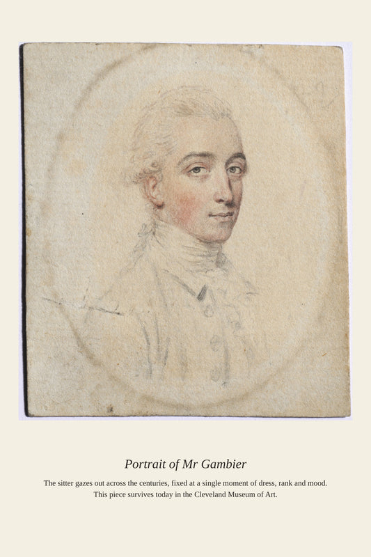 Portrait of Mr Gambier - Antique Portrait Print