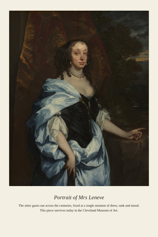 Portrait of Mrs Leneve - Antique Portrait Print