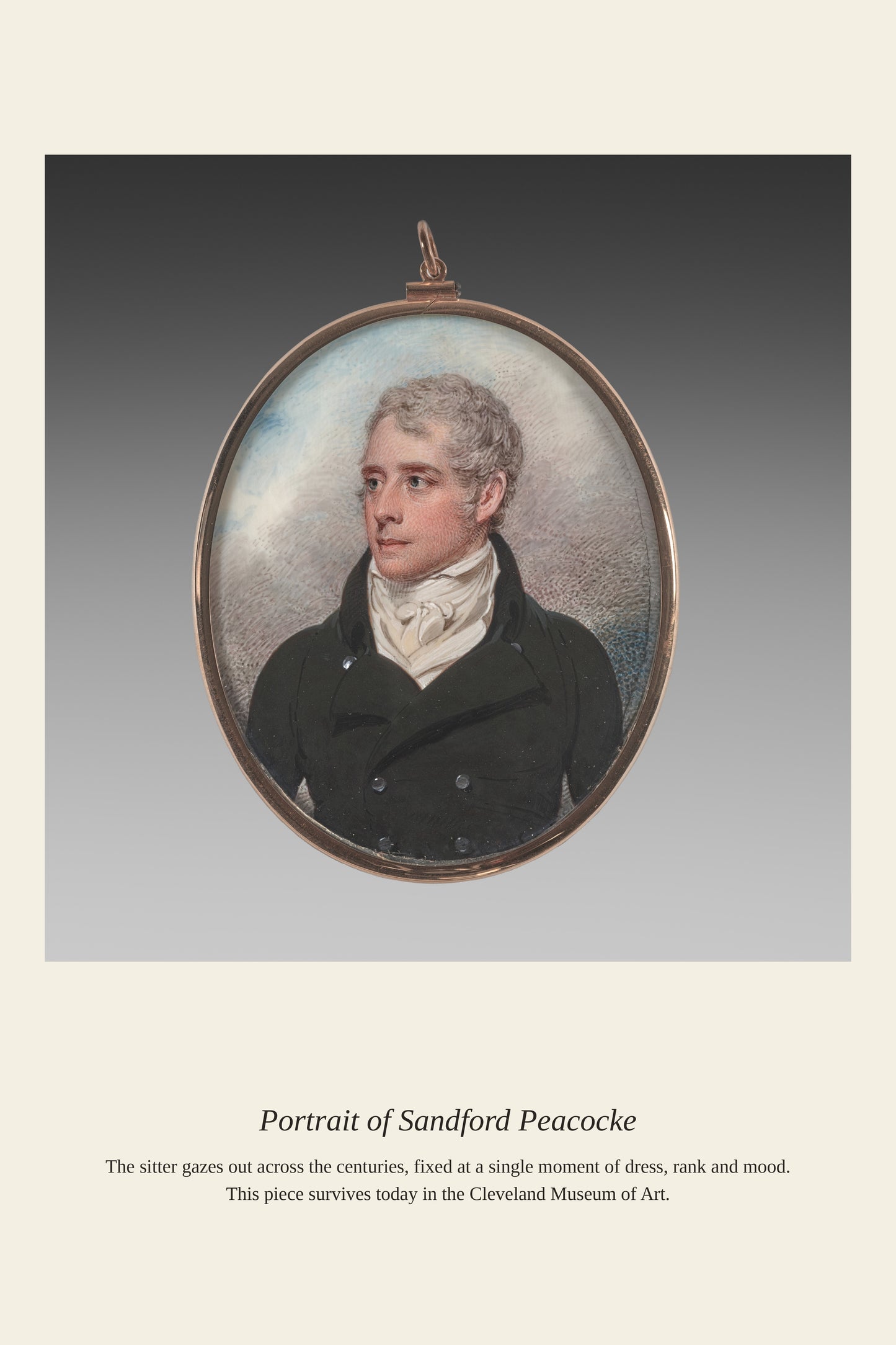 Portrait of Sandford Peacocke - Antique Portrait Print
