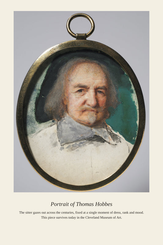 Portrait of Thomas Hobbes - Antique Portrait Print