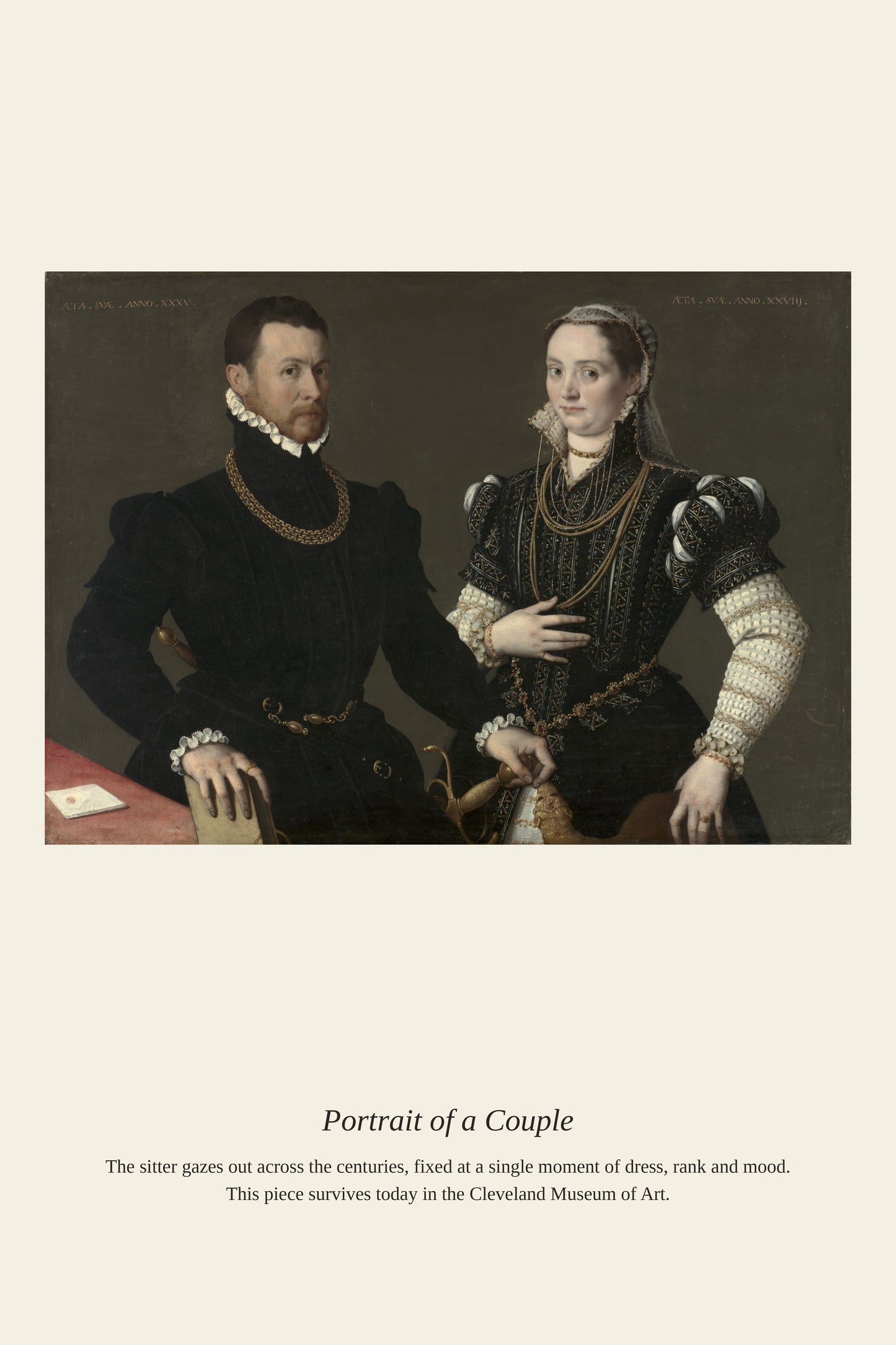 Portrait of a Couple - Antique Portrait Print