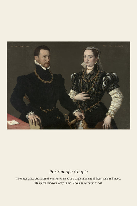 Portrait of a Couple - Antique Portrait Print
