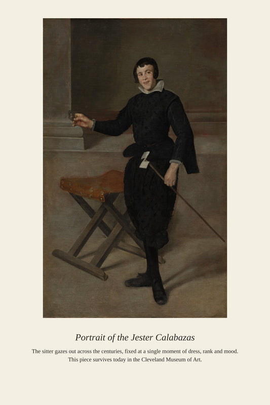Portrait of the Jester Calabazas - Antique Portrait Print
