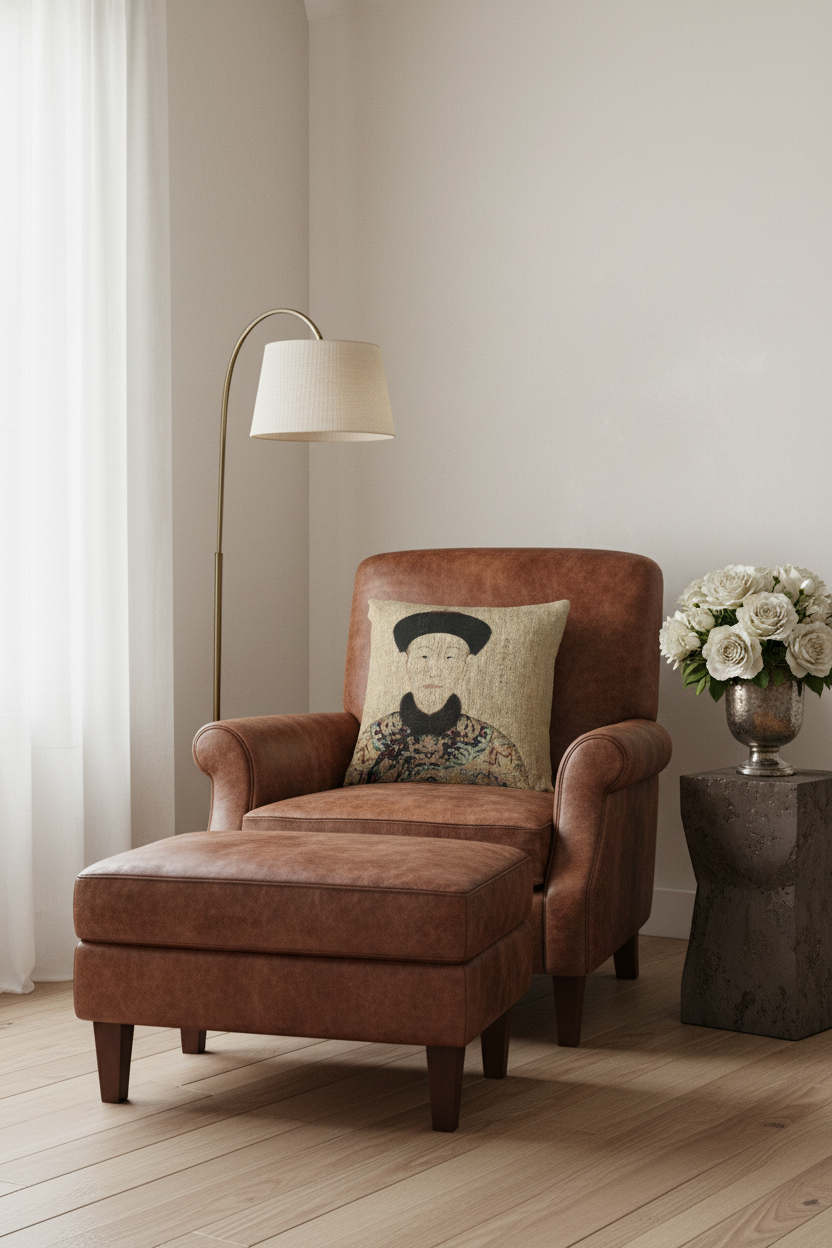 Portraits of the Qianlong Emperor and His Consorts Pillow