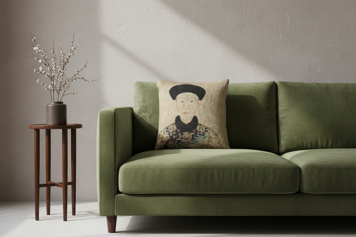 Portraits of the Qianlong Emperor and His Consorts Pillow