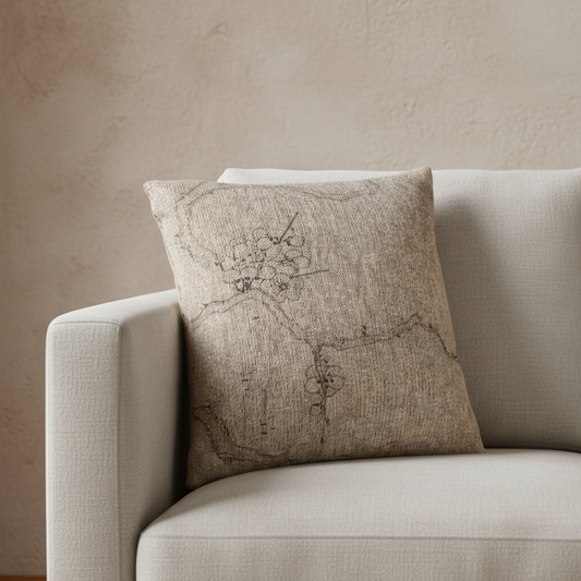 Prunus and Bamboo Pillow
