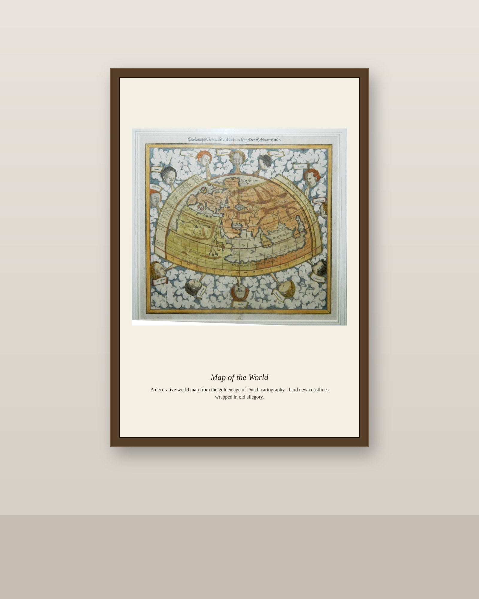 Ptolemeisch General Tafel III antique art print shown framed on a wall in a styled room