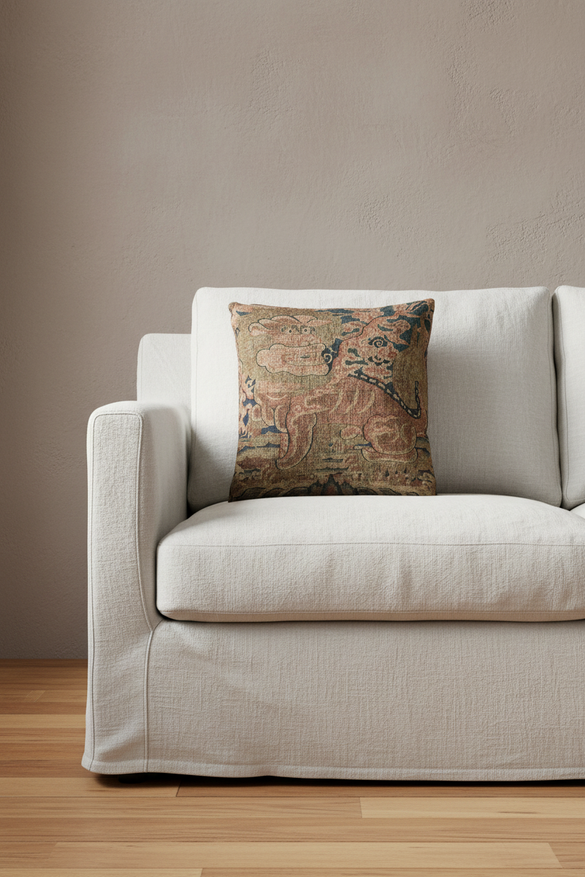 Rank Badge with Lion (Ming Kesi) Pillow