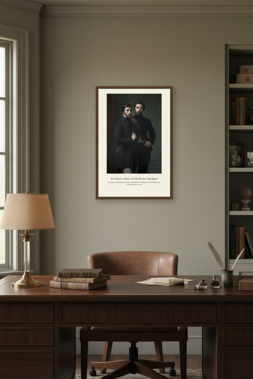 Portrait of the Dassy Brothers — Antique Portrait Print