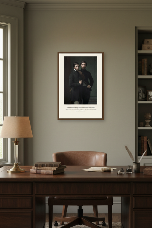 Portrait of the Dassy Brothers — Antique Portrait Print