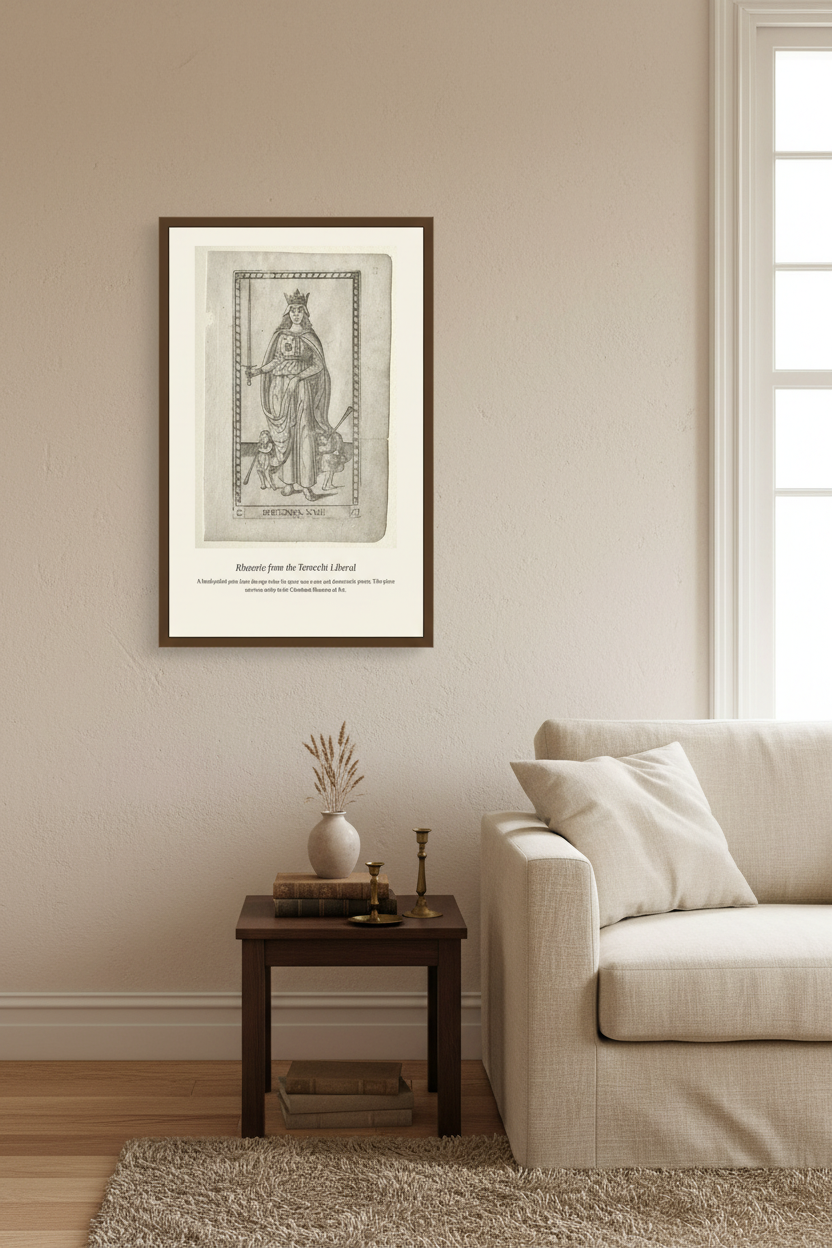 Rhetoric, Mantegna Tarocchi — Antique Historical Print