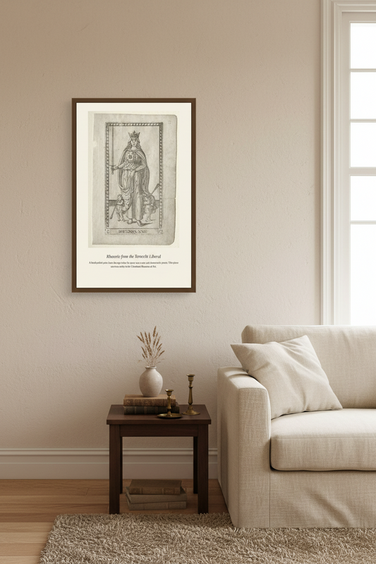 Rhetoric, Mantegna Tarocchi — Antique Historical Print