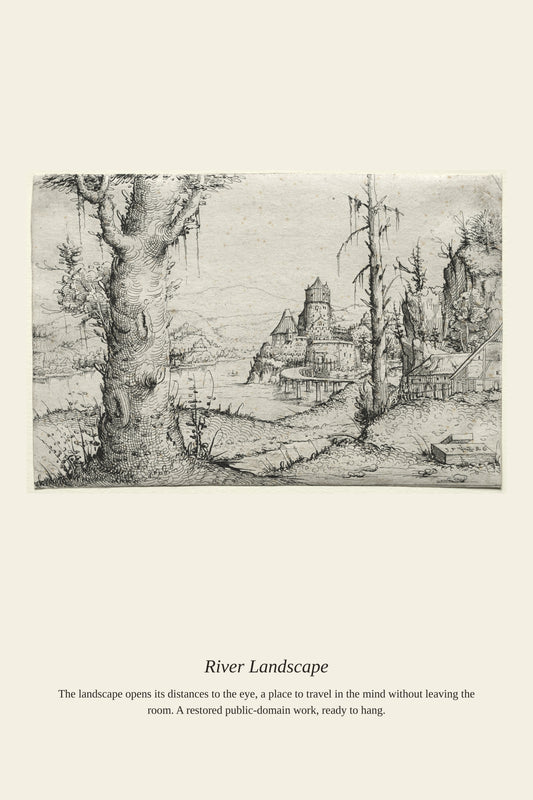 River Landscape (2) - Antique Landscape Print