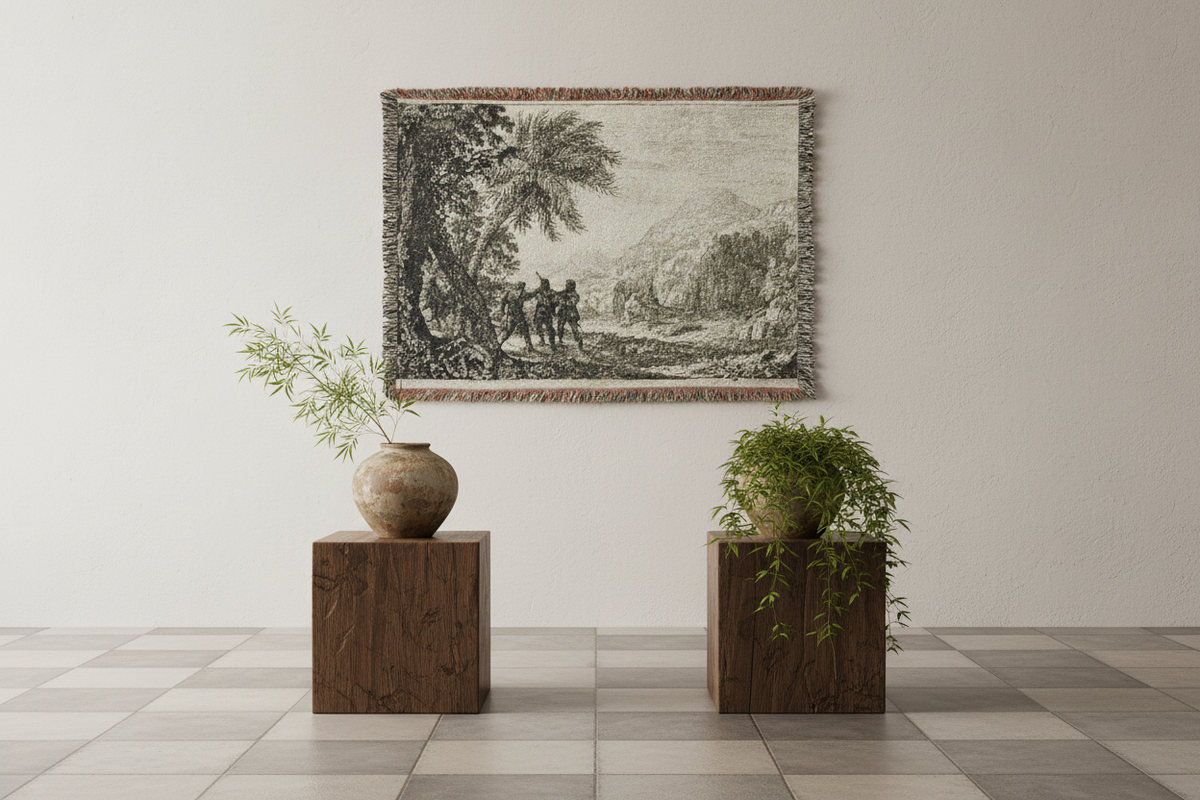 Scene of Brigands — Lorrain Tapestry Blanket