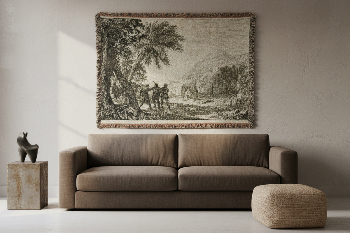 Scene of Brigands — Lorrain Tapestry Blanket