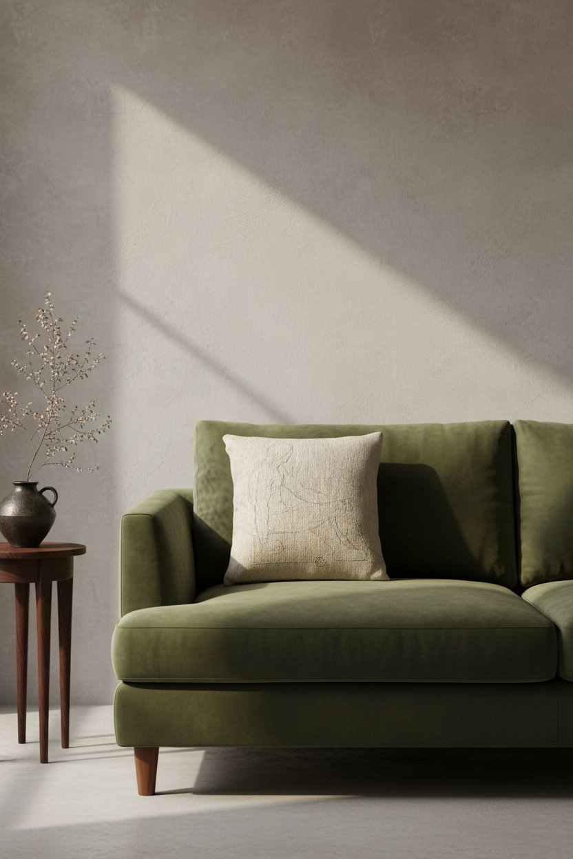 Seated Male Nude (style of David) Pillow