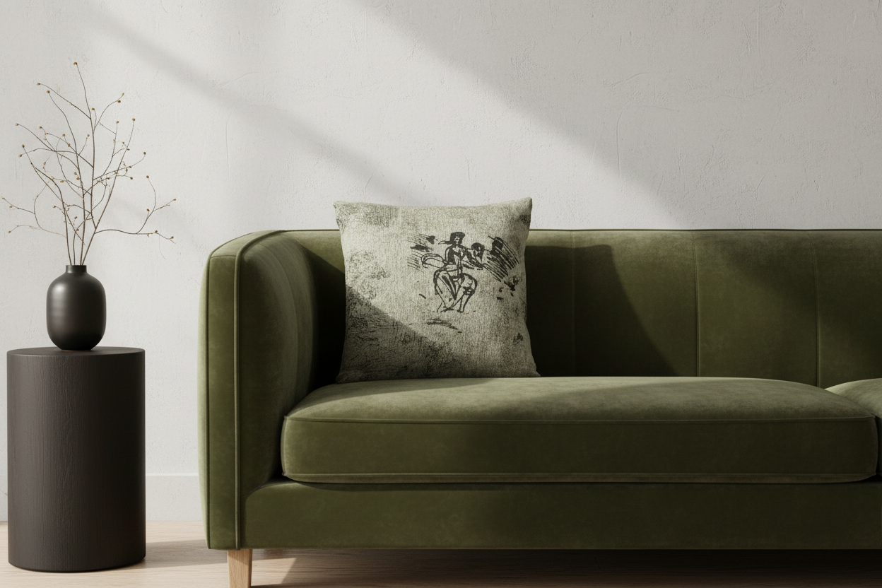 Seated Woman and Other Sketches — Lorrain Pillow