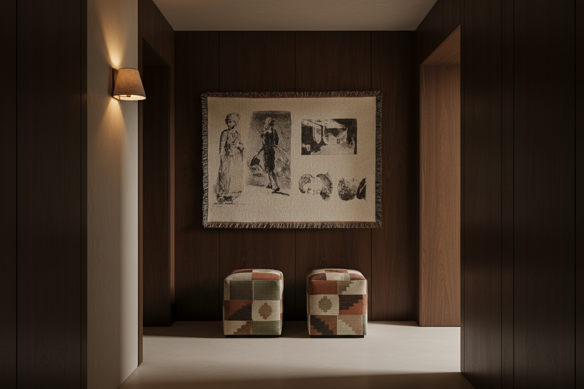 Sheet of Sketches — Delacroix Tapestry Blanket