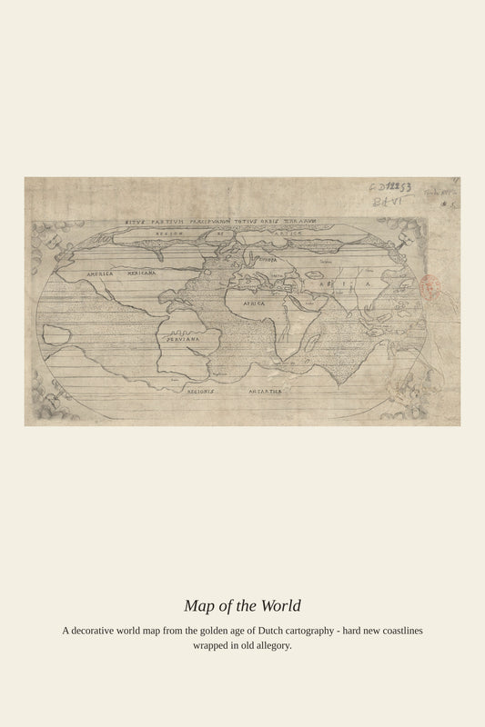 Situs Partium Praecipuarum Totius Orbis - Antique World Map Print